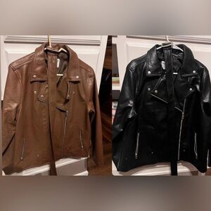 2 Old Navy Faux leather coat